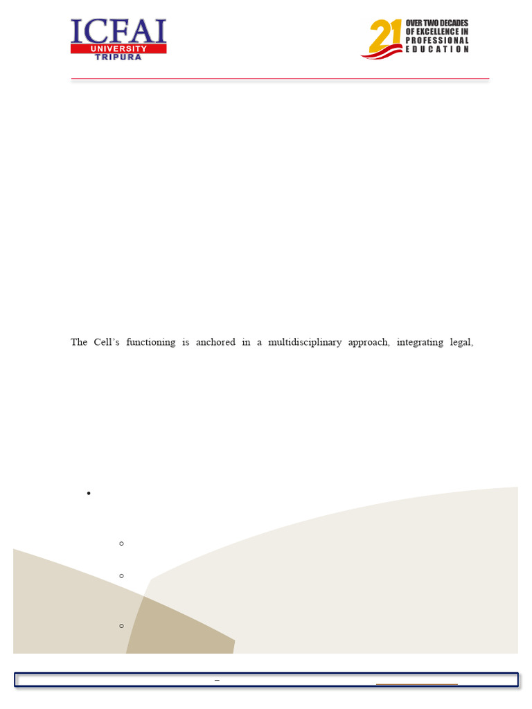 Comprehensive Activity Report of the i Pr Cell | PDF | Intellectual ...