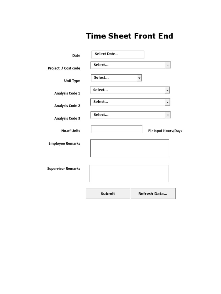 New Format of Time Sheet | PDF | Business | Computers