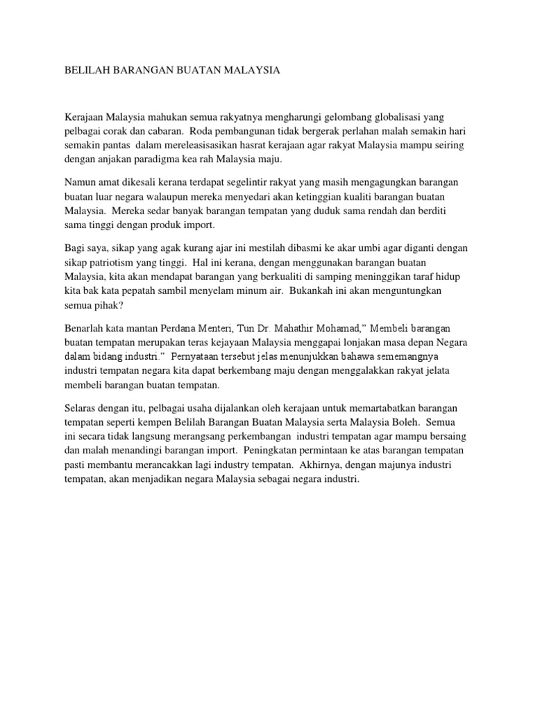 Belilah Barangan Buatan Malaysia  PDF