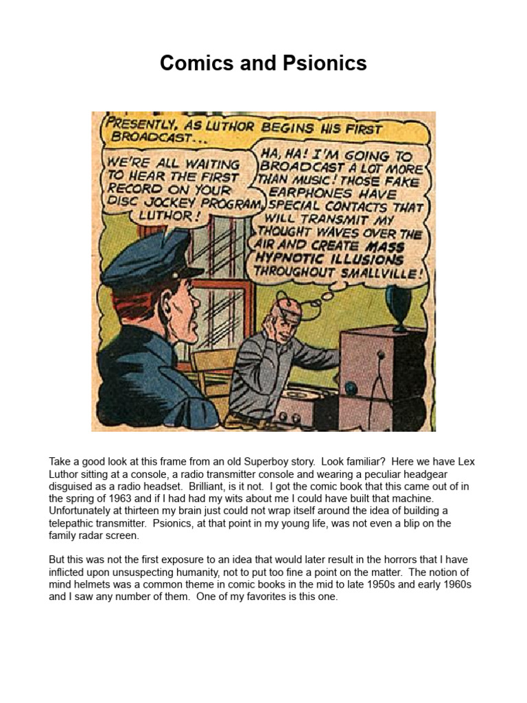 Comics and Psionics | PDF
