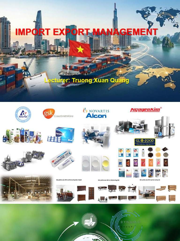 Lecture 1 Import Export Mgmt Introduction to Import Export Mgmt | PDF