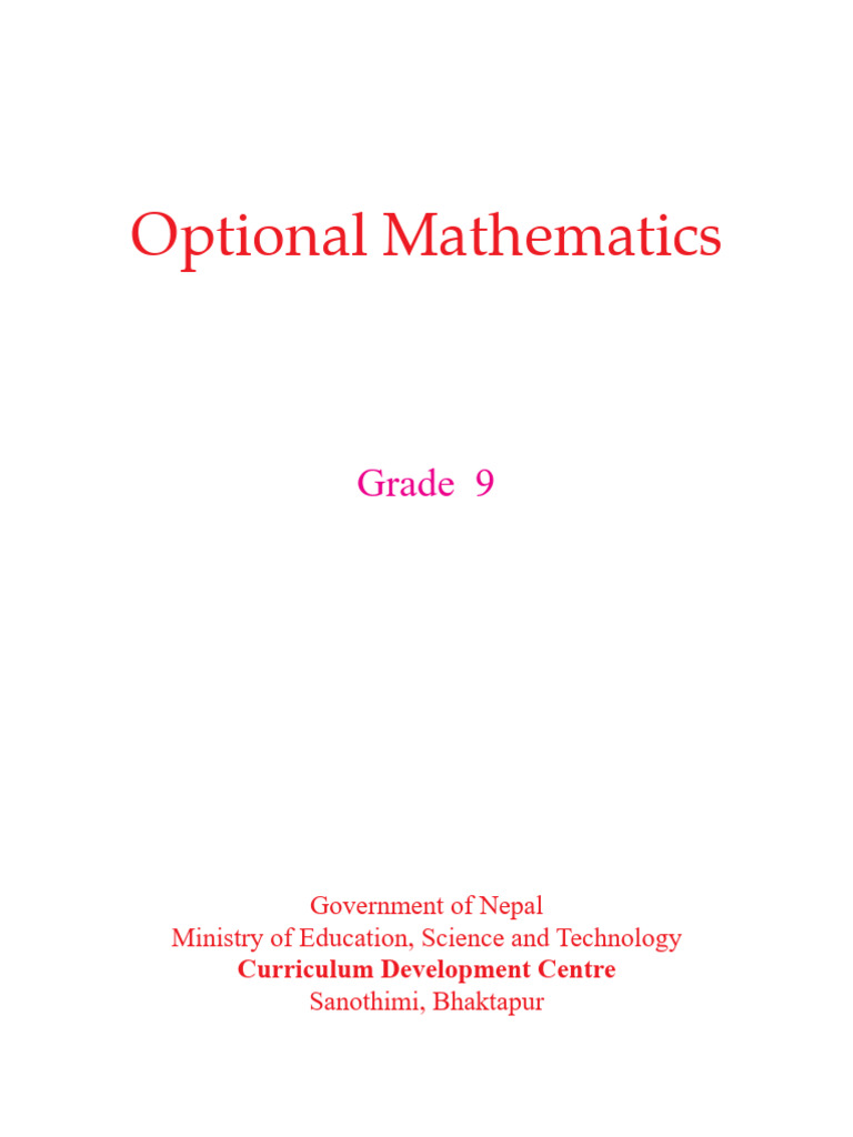 9 Opt Math English Medium | PDF | Function (Mathematics) | Bracket