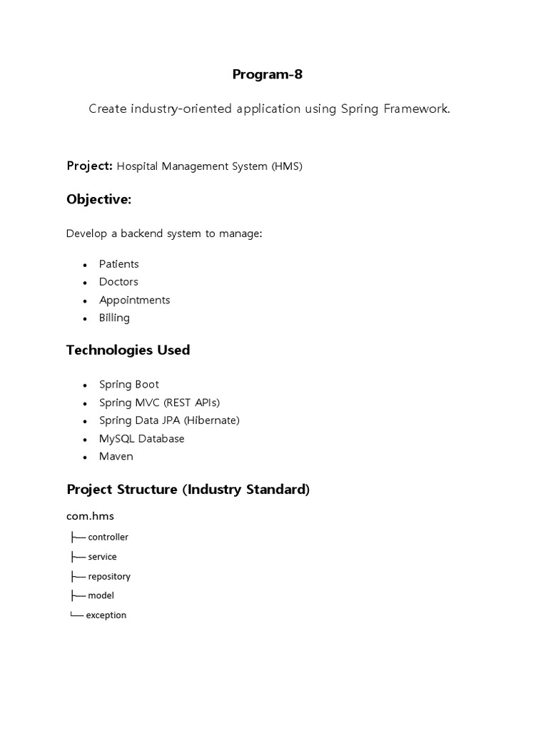 Create Industry-Oriented Application Using Spring Framework. | PDF ...