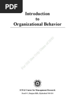 Organizational Behavior ICMR Workbook