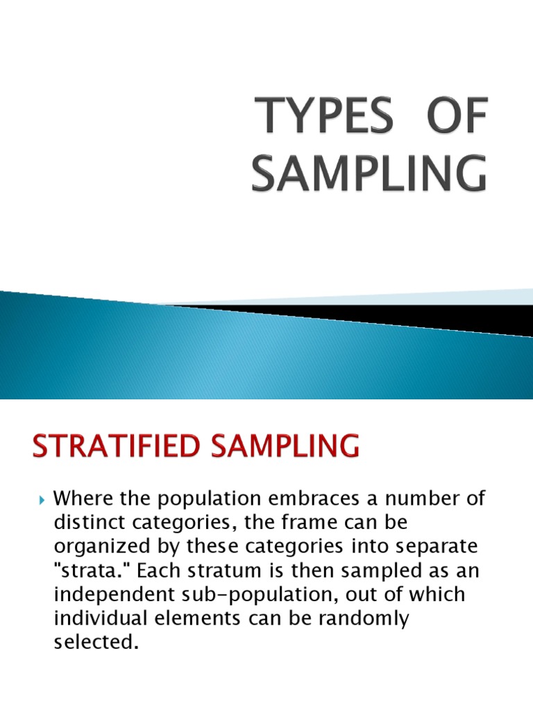 Types of Sampling | Stratified Sampling | Sampling (Statistics)