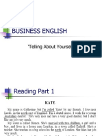 Business English: Telling About Yourself'