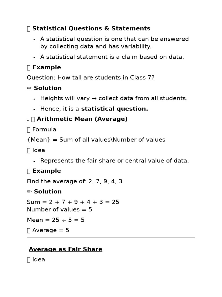 ? Statistical Questions | PDF