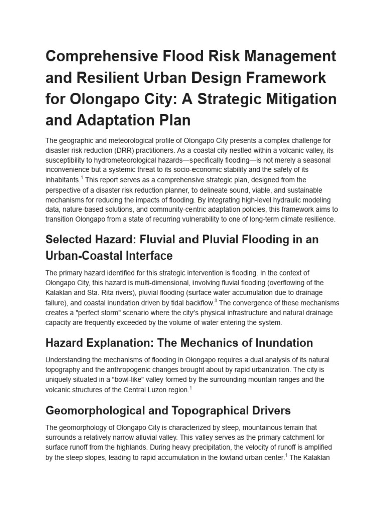 Olongapo Flood Mitigation and Adaptation Plan | PDF | Flood | River