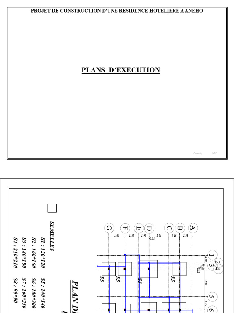 Plans de Structure Bloc 2 | PDF | Béton | Bâtiments et structures