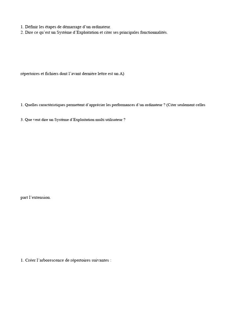 Exercices Revision | PDF | Fichier informatique | Répertoire (informatique)