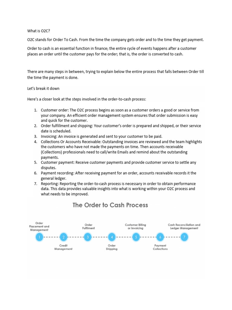 What is O2C & Collections | PDF | Money | Financial Services