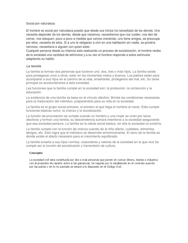 La importancia de la familia en la socialización | PDF | Salud y ...