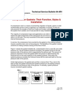 Compression Gaskets: Their Function, Styles & Installation: Technical Service Bulletin 94-4R1