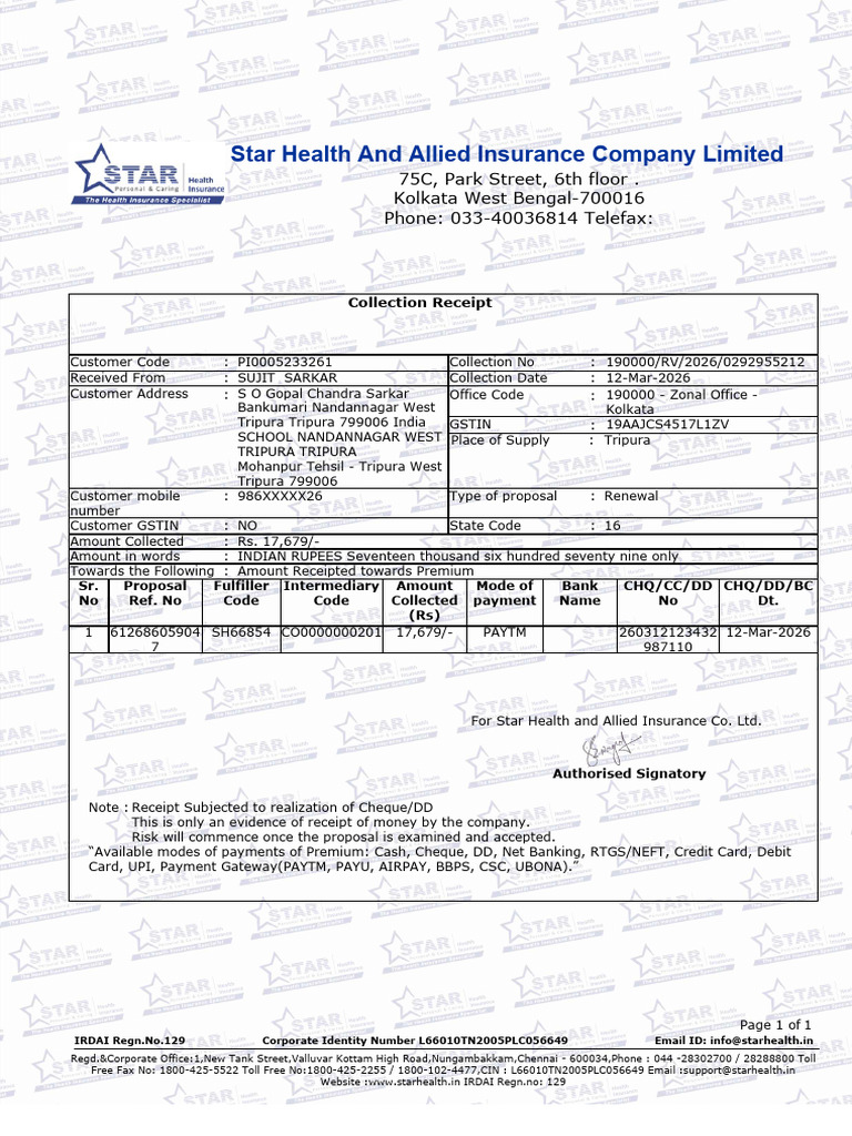 Collection Receiptpdf | PDF | Service Industries | Business