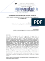 GEOPROCESSAMENTO COMO FERRAMENTA DE ANÁLISE DA APROPRIAÇÃO DO ESPAÇO NA PORÇÃO SUDESTE