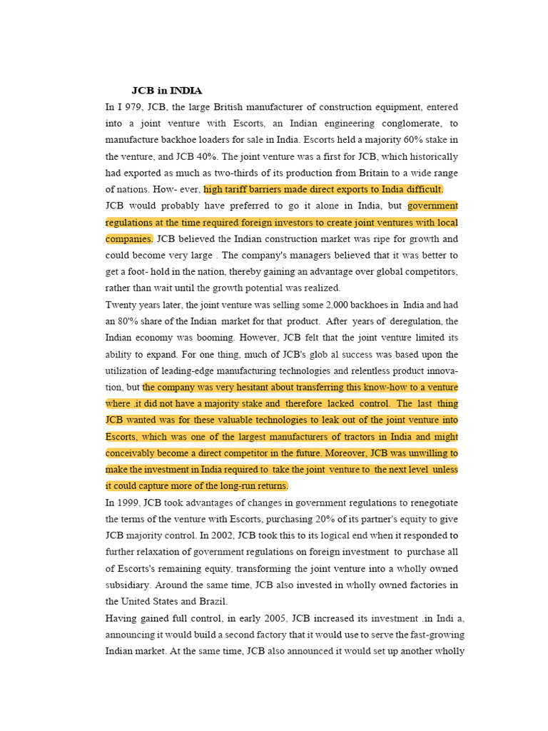 2_JCB India | PDF | Business | Economies