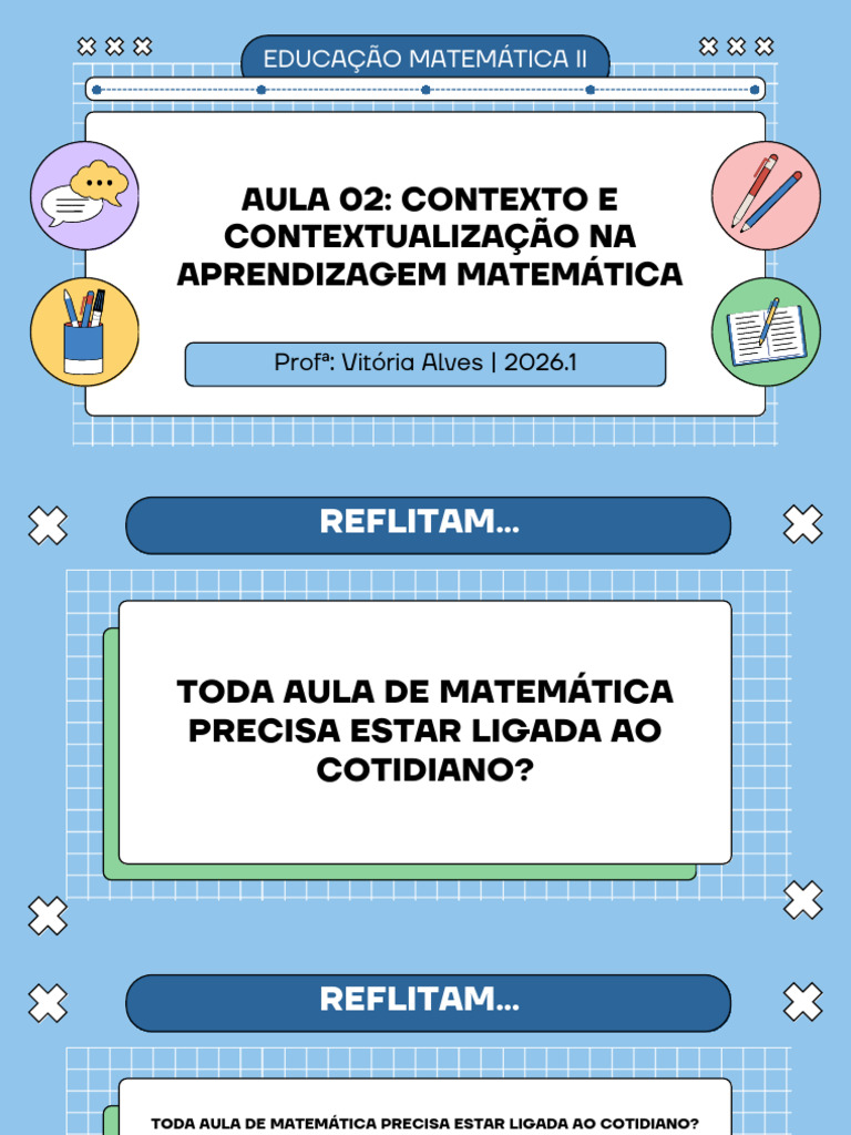 Slide 02 - Edu. Matemática Ii Aula 02 | PDF | Aprendizado | Matemática