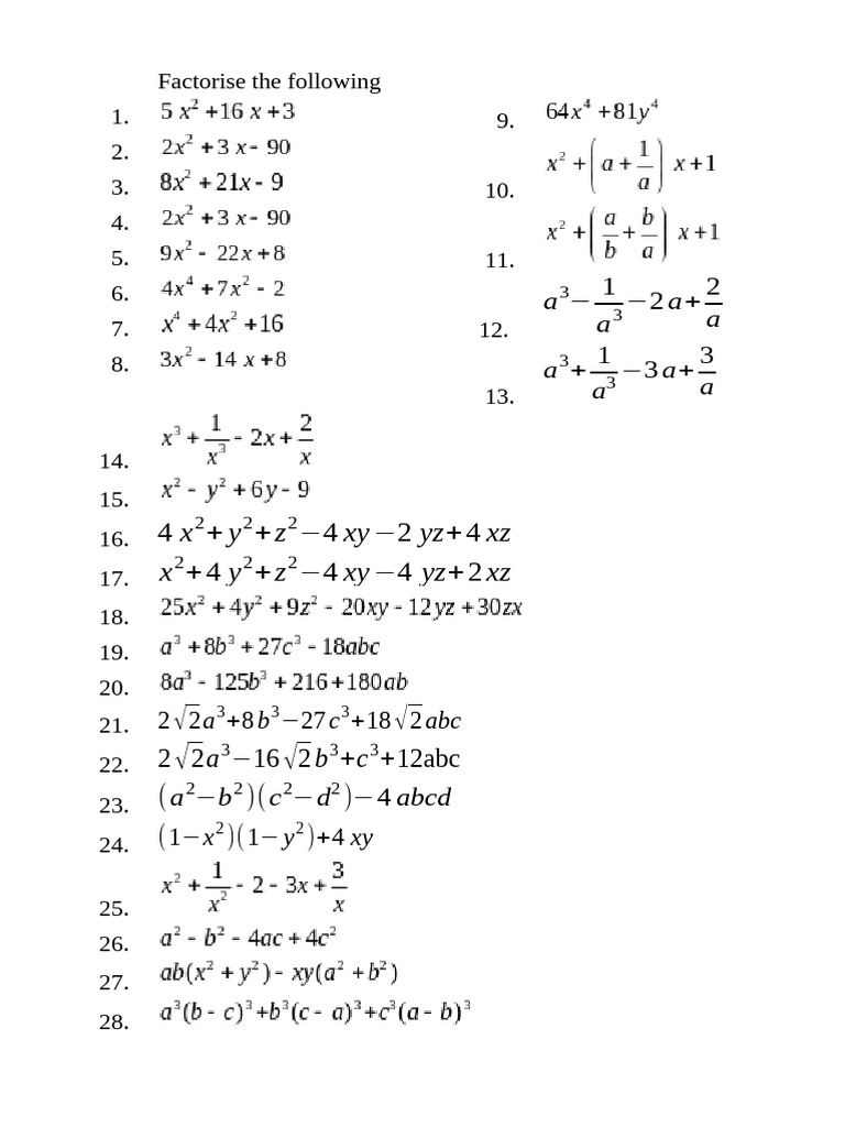 Factorisation | PDF