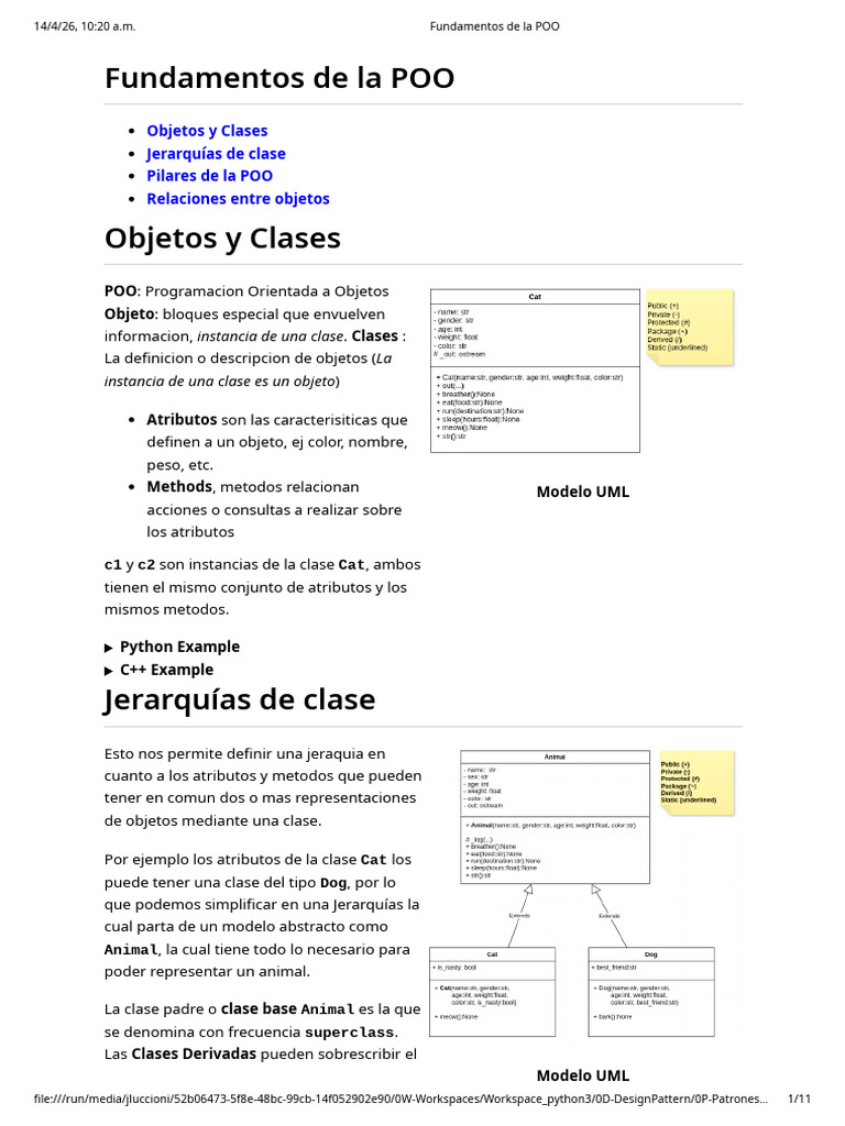 Fundamentos de La POO | PDF | Objeto (informática) | Ingeniería de Sistemas