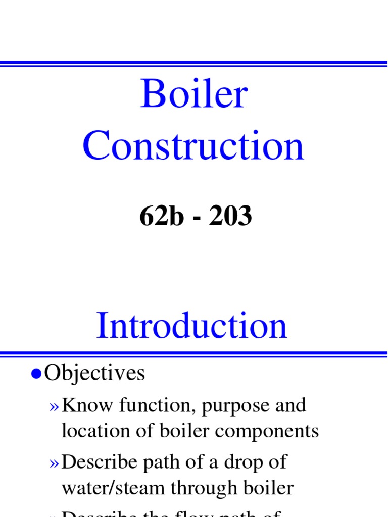 Boiler Construction Overview | PDF | Boiler | Refractory
