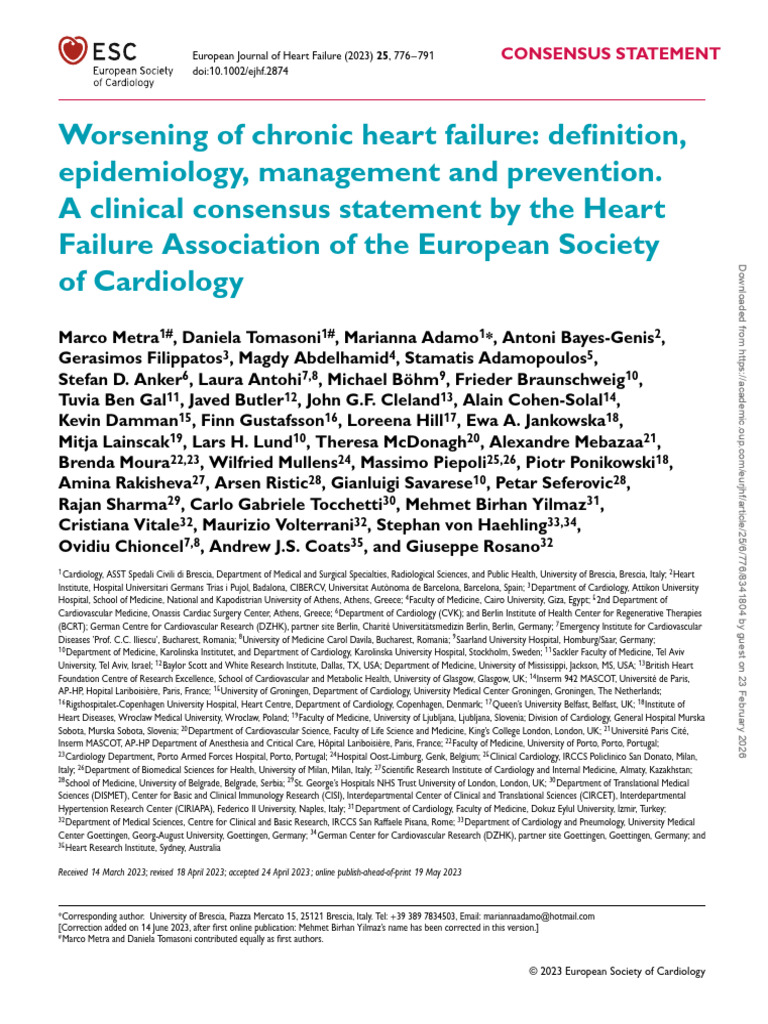 2026 Worsening of Chronic Heart Failure Definition, Epidemiology ...