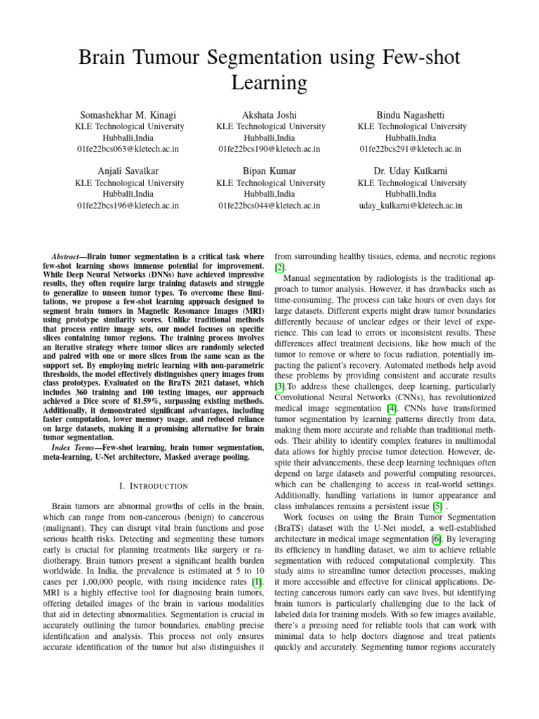 Ieee Brain Tumour Segmentation | PDF | Image Segmentation | Brain Tumor