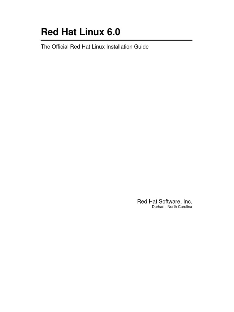 The Official Red Hat Linux Installation Guide | PDF | Computers ...