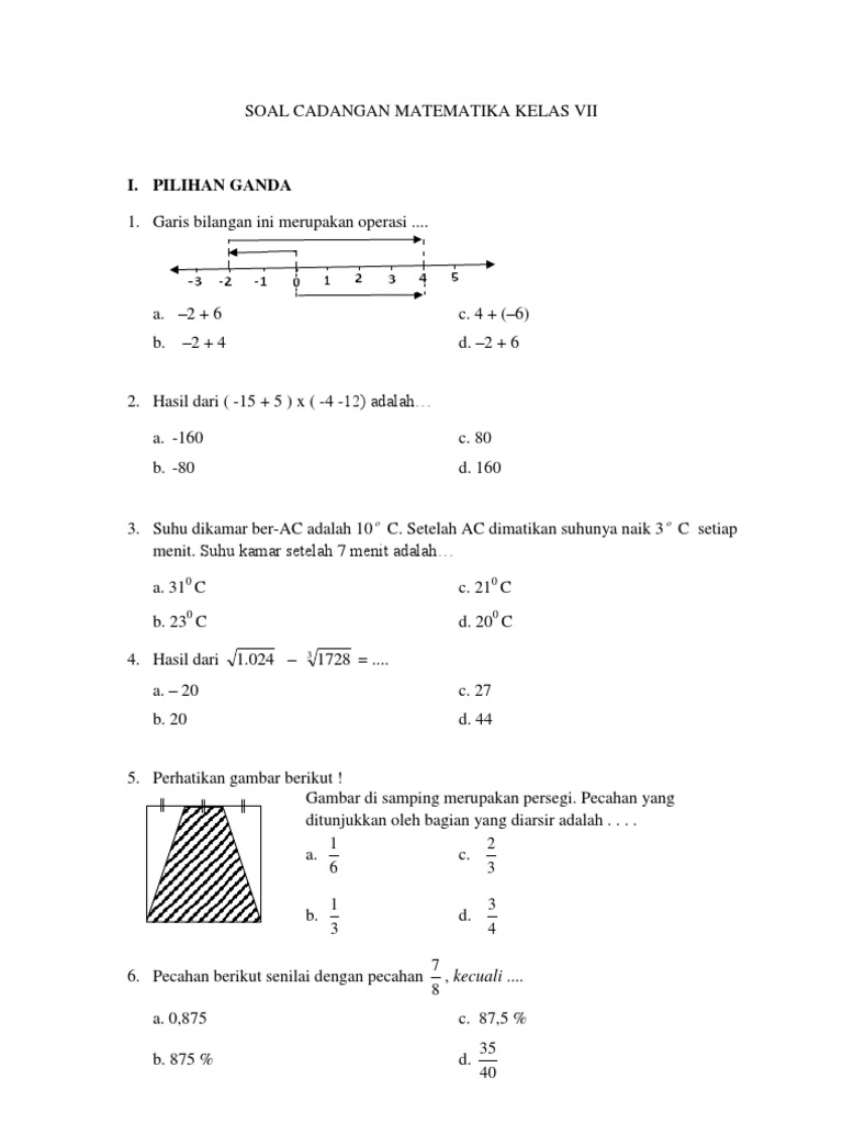 Soal Ulangan Akhir Semester Kelas 7 2012