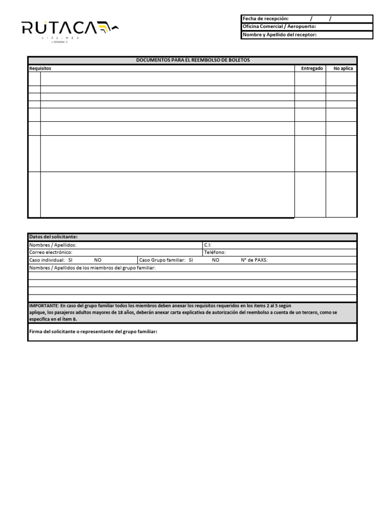 Formato de Reembolso | PDF | Documento de identidad | Cheque