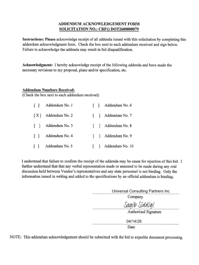 Addendum No_2 Crfa Dot2600000079-79 | PDF