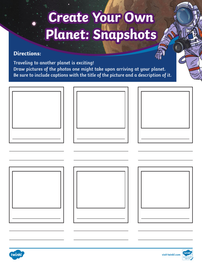 Color Create Your Own Planet Snapshots | PDF