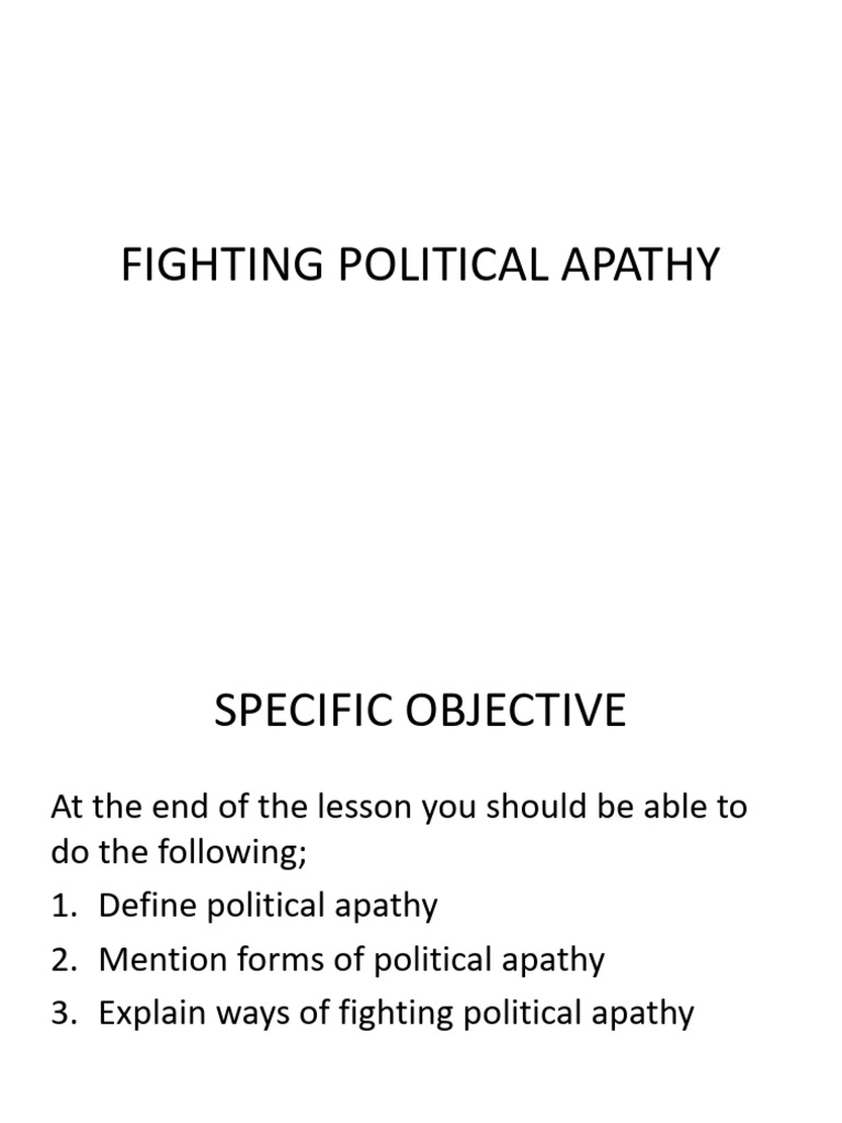 Fighting Political Apathy | PDF