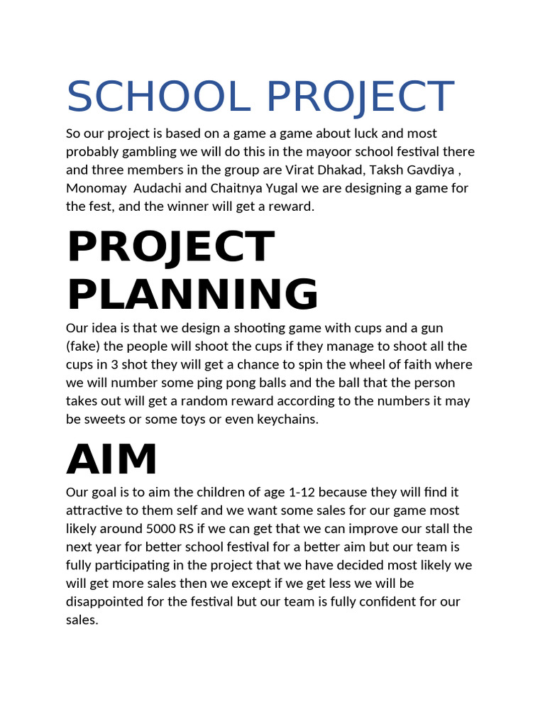 School Project | PDF
