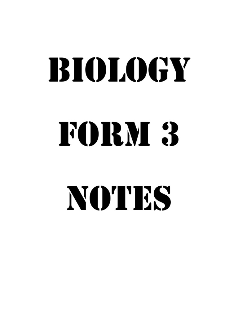 Biology Form 3 Notes | PDF | Leaf | Plant Stem