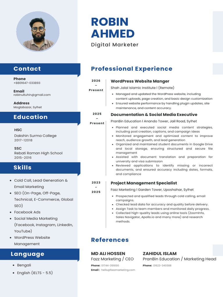 Robin - CV - 7 Aprilpdf-1 | PDF | Word Press | Websites