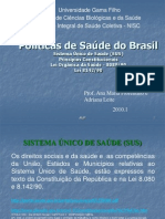 Política de Saúde no Brasil - SUS leis. ppt