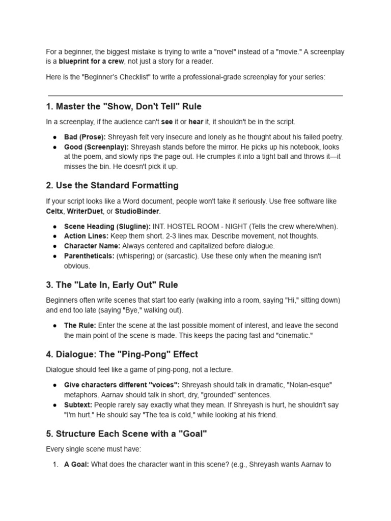 Screenwriting Basics for Beginners | PDF | Screenplay