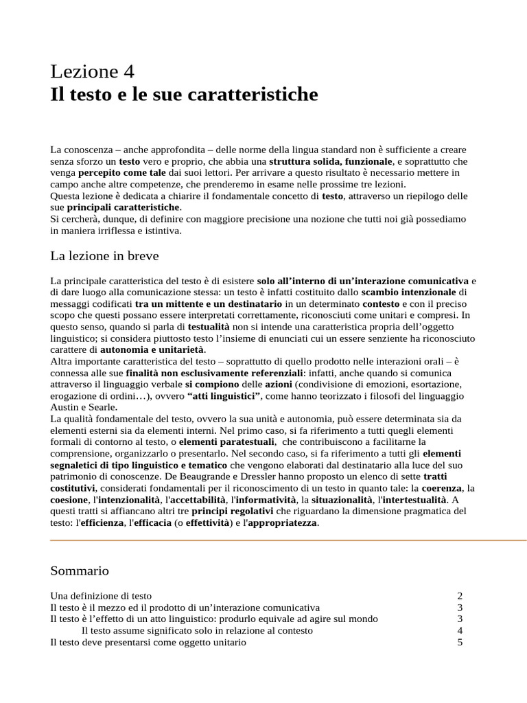 4 Il testo | PDF