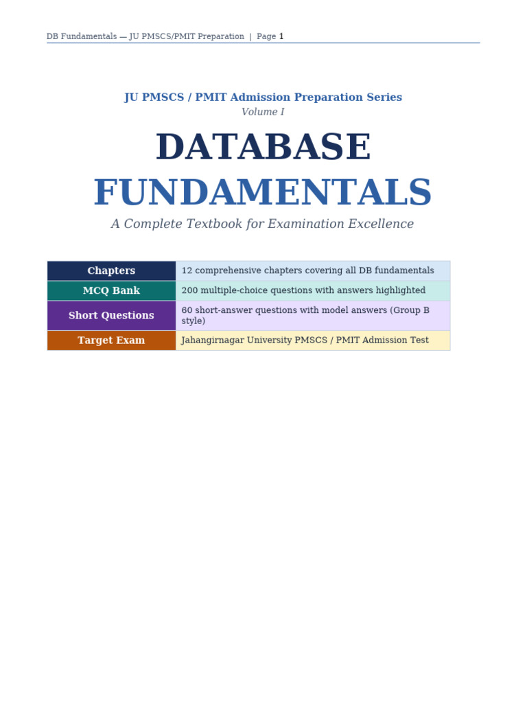 DB Fundamentals Complete | PDF | Databases | Relational Model