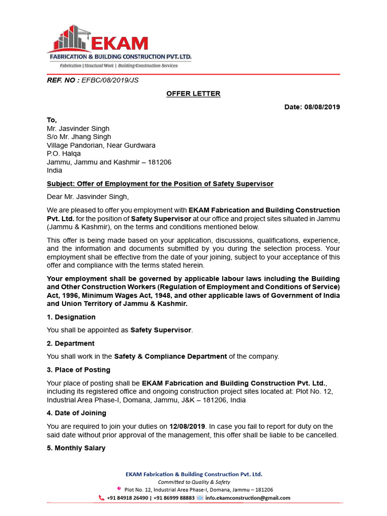 new off letter | PDF | Safety | Occupational Safety And Health