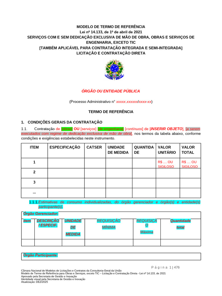 modelo-de-termo-de-refere | PDF | Política macroeconômica | Governança