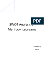 SWOT Analysis of Meriiboy Icecreams - Arunb