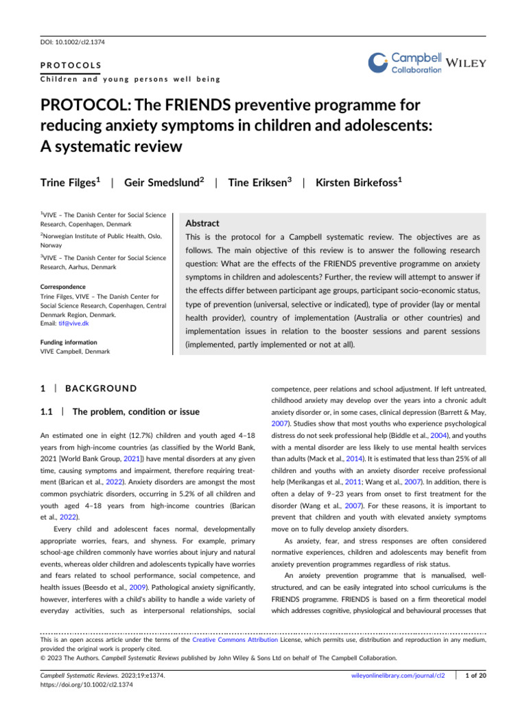 Metodo Friends | PDF | Mental Disorder | Anxiety