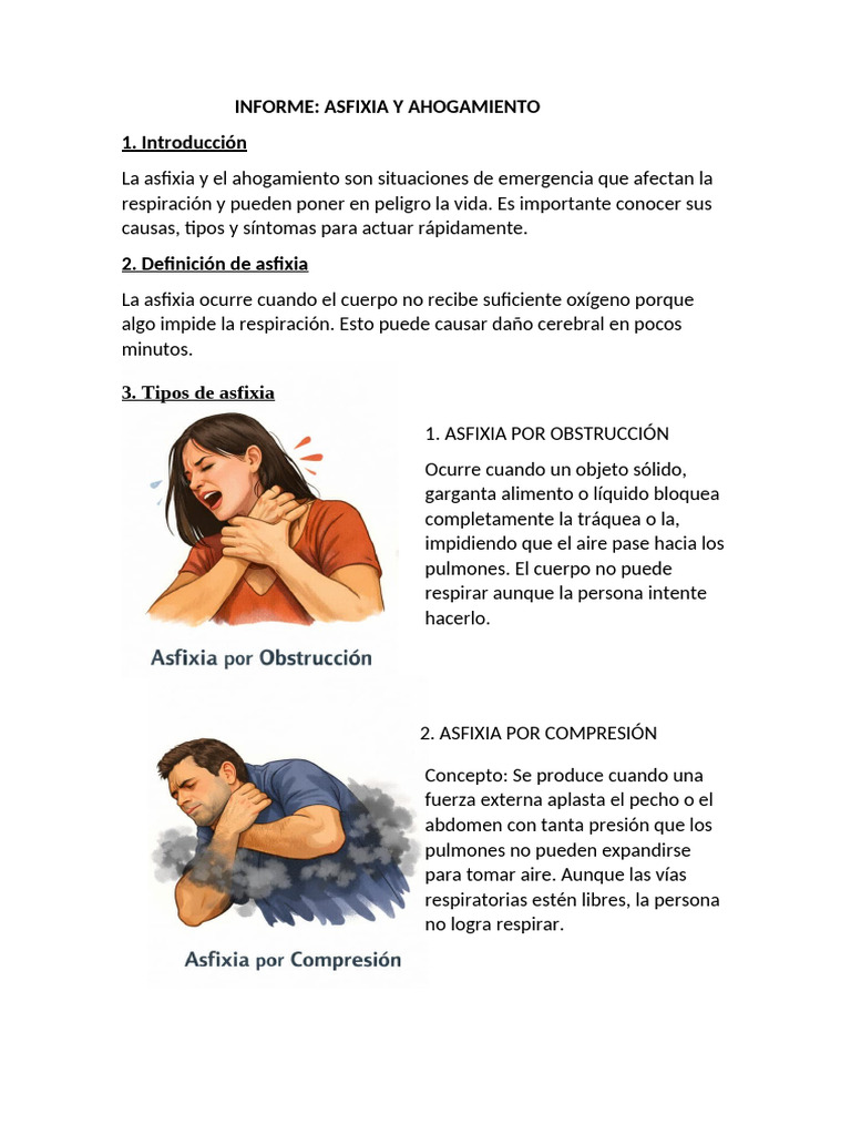 Asfixia y Ahogamiento | PDF | Pulmón | Oxígeno