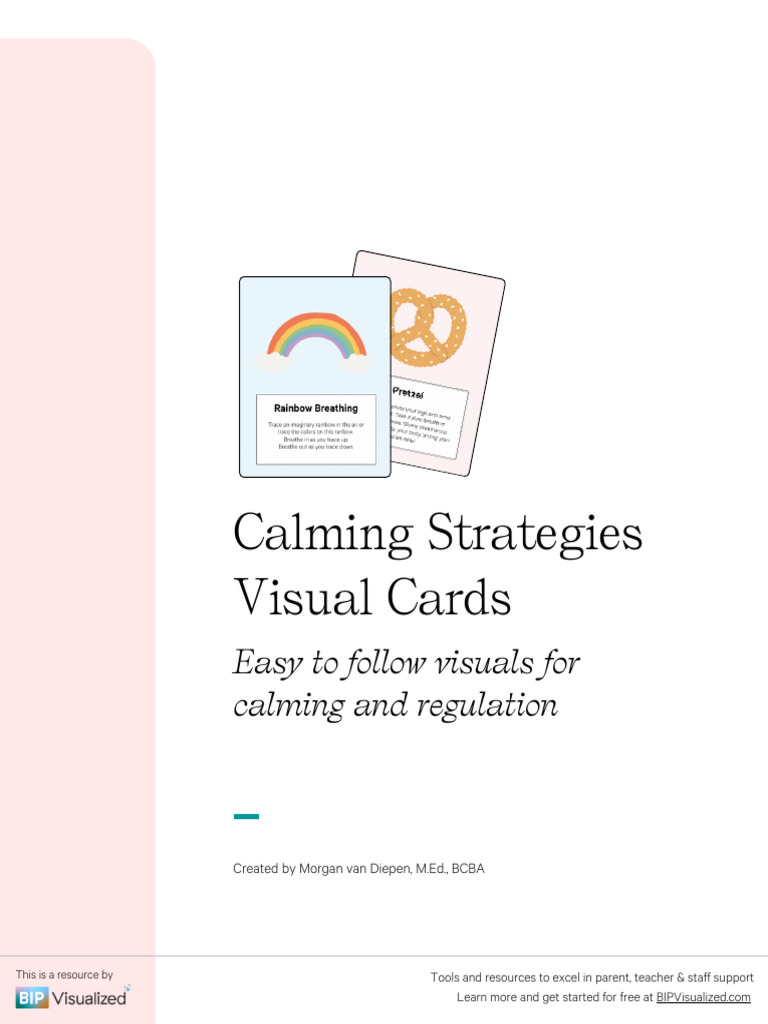 Calming Strategies Visual Cards | PDF