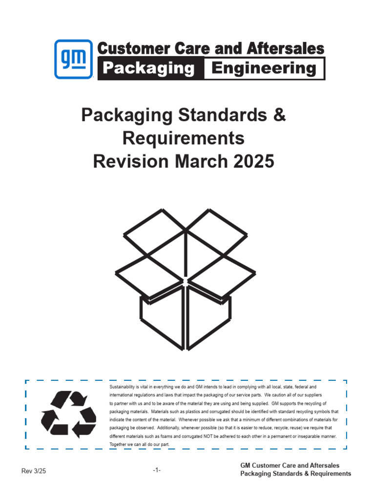 Packaging Standards and Requirements English Mar 2025 | PDF | Dangerous ...
