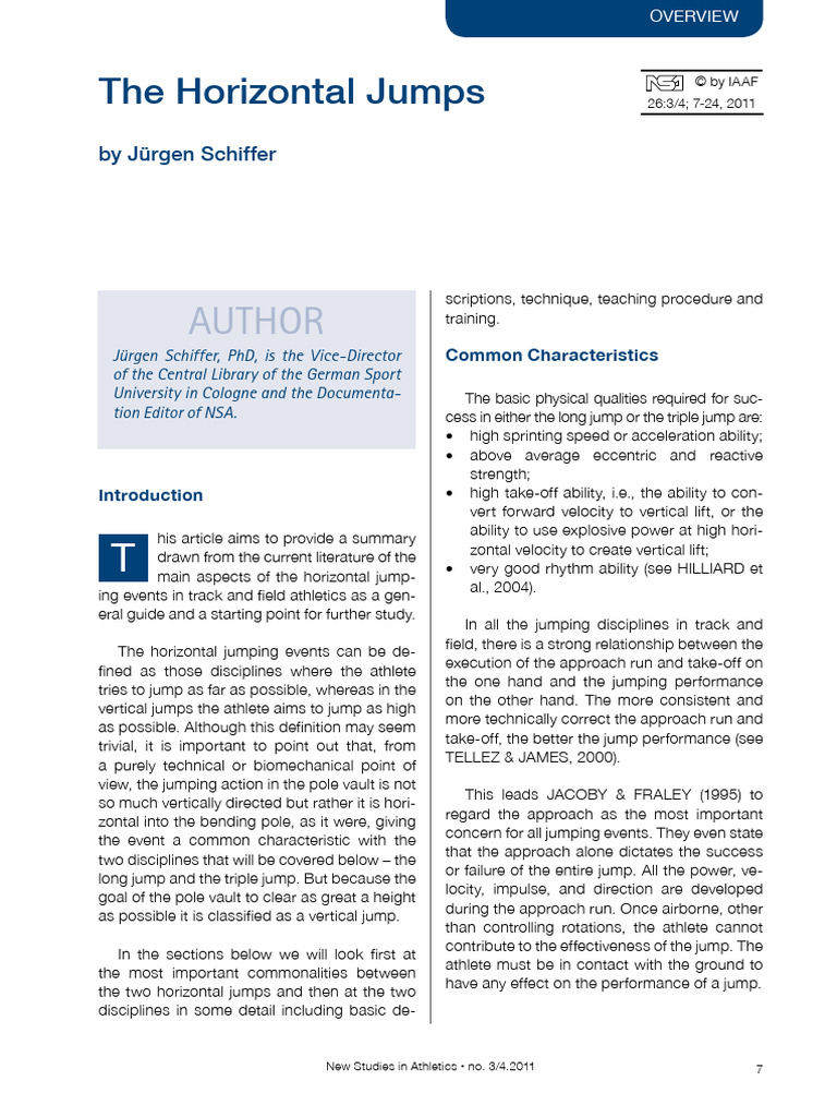 The Horizontal Jumps | PDF | Physical Exercise
