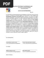 Acta de Matrimonio Kermess