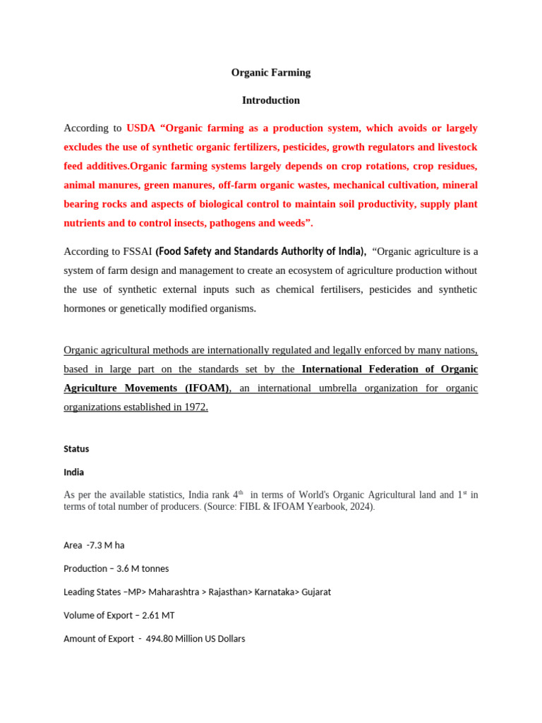 Organic Farming Intoroductory Part-1 | PDF | Organic Farming | Agriculture