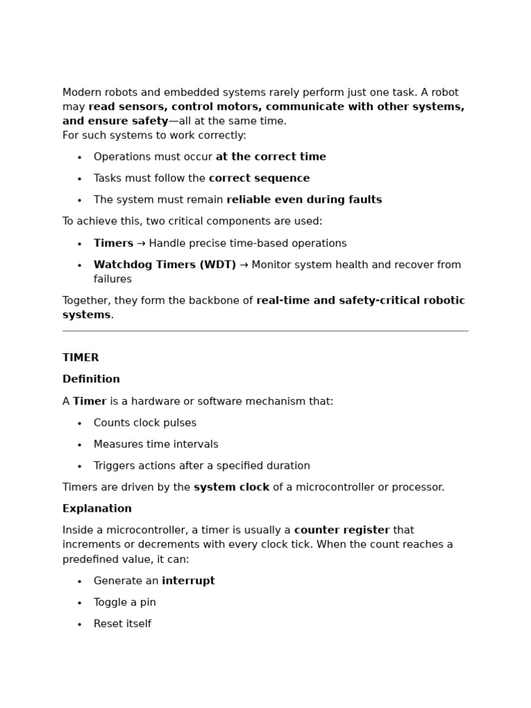 Timers and Watchdog Timers | PDF | Timer | Computer Engineering